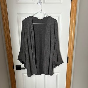 Gray Lauren Conrad cardigan with bell sleeves. Large.
